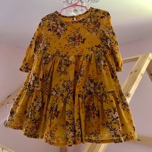 Yellow-flower dress, 3T excellent condition.